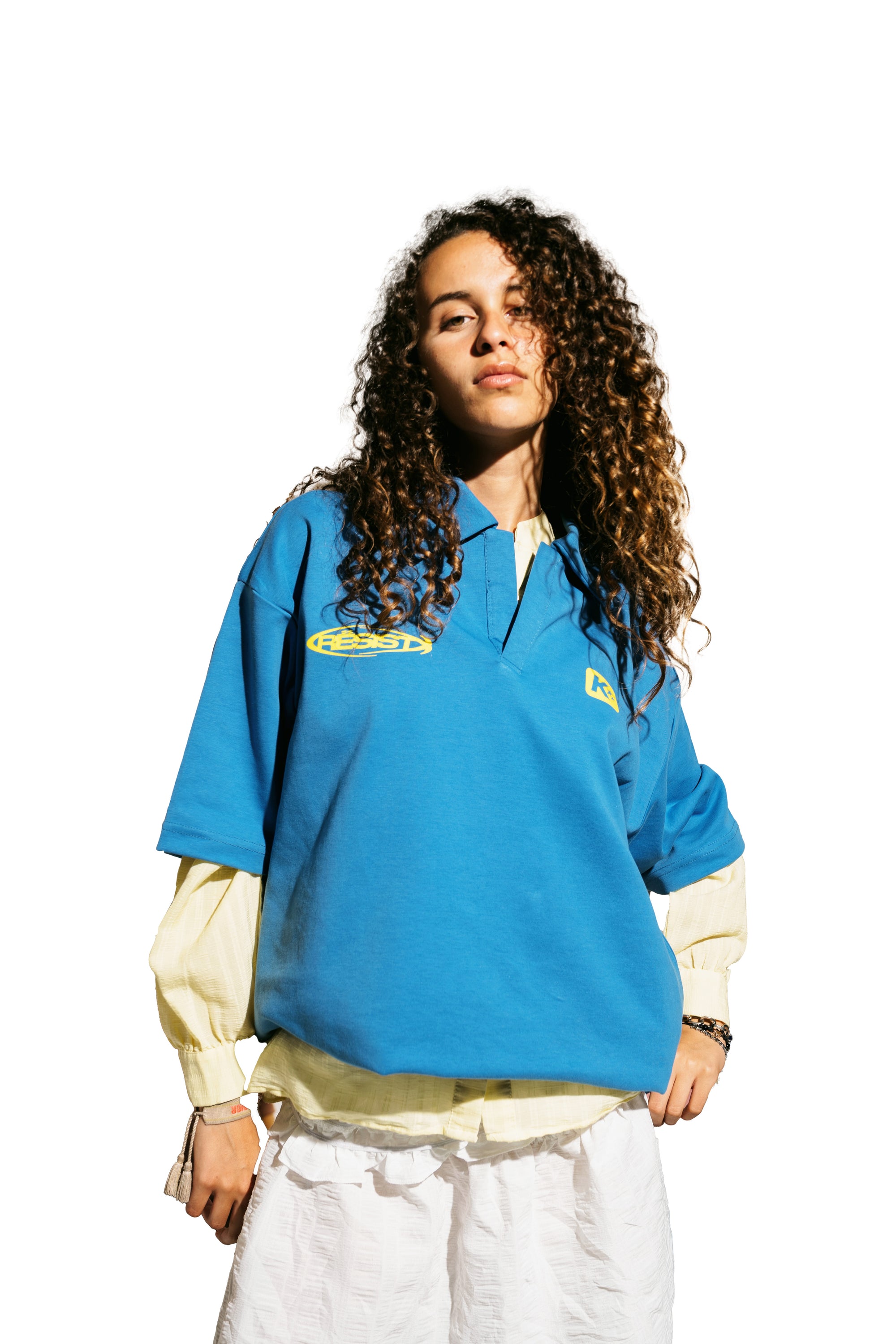 The KIK-Resist Short Sleeve Polo in Sky Blue