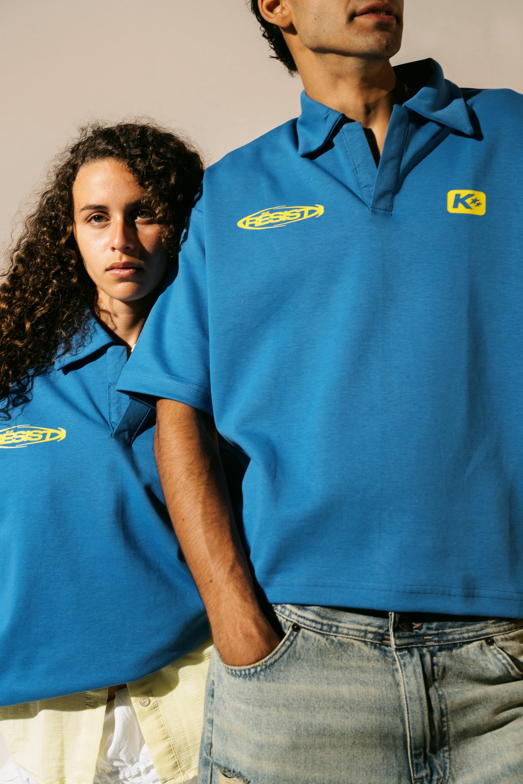 The KIK-Resist Short Sleeve Polo in Sky Blue